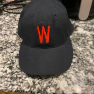 Vintage Washington Senators Hat Fitted 7 1/8 Roman Pro Leather Band
